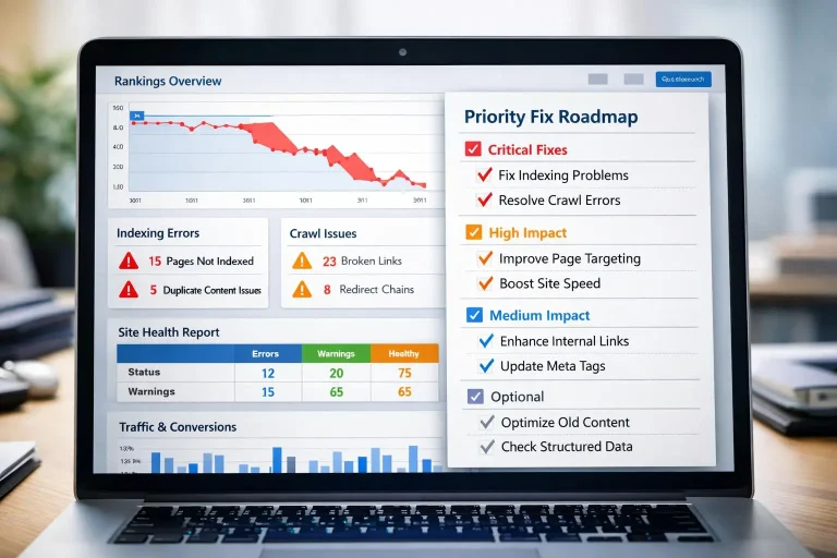 Technical SEO services for website performance and indexing